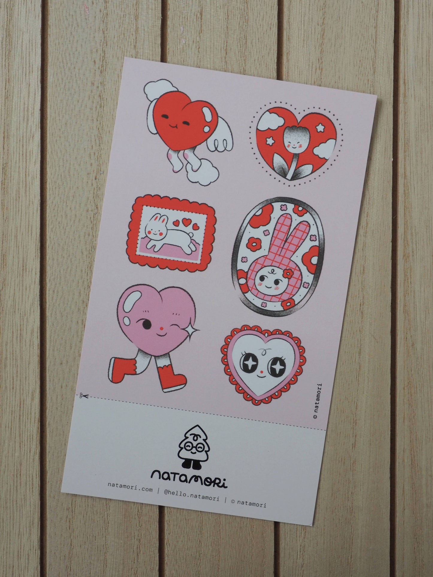 natamori - Love - Sticker Sheet
