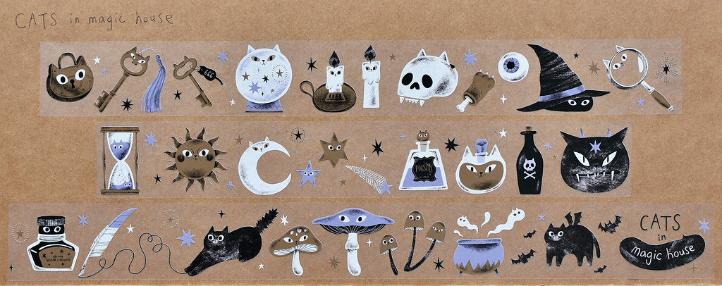 the cats SESAME & PEANUT - Cats in Magic House - PET Tape