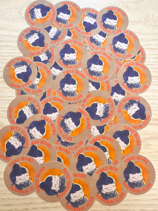 tired moms journal club - vinyl sticker