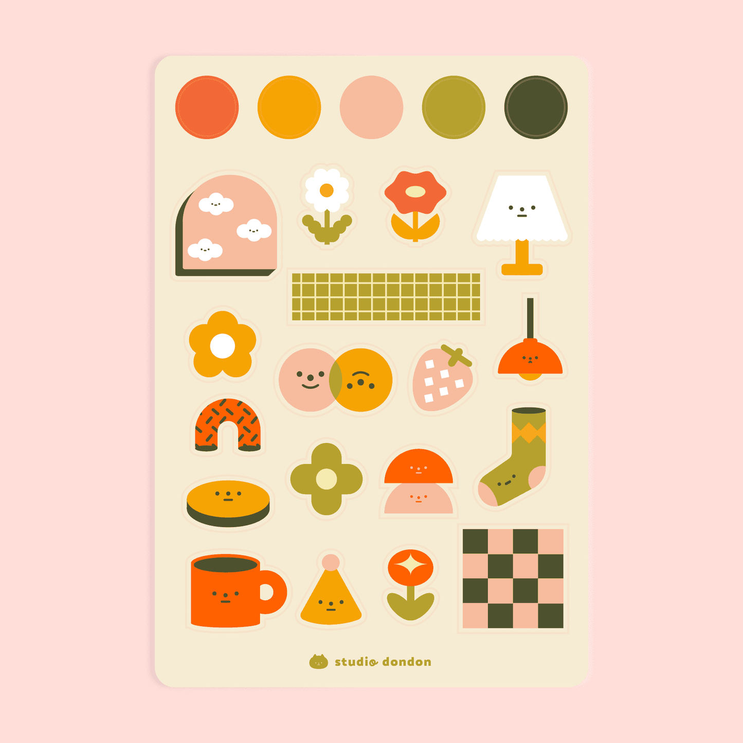 Studio DonDon - Kawaii Shapes - Sticker Sheet (Copy)