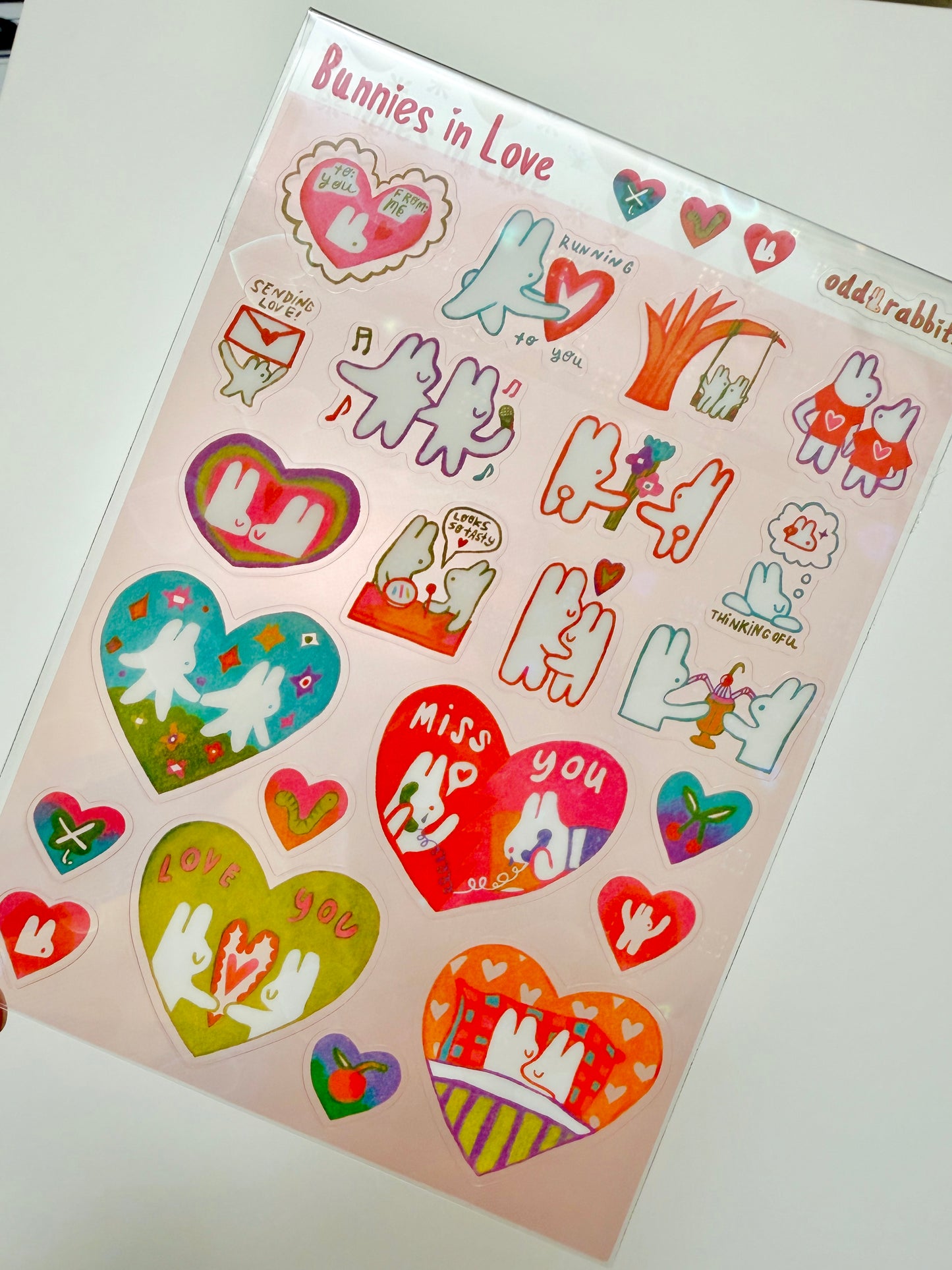 Odd Rabbits - Bunnies in Love - Sticker Sheet