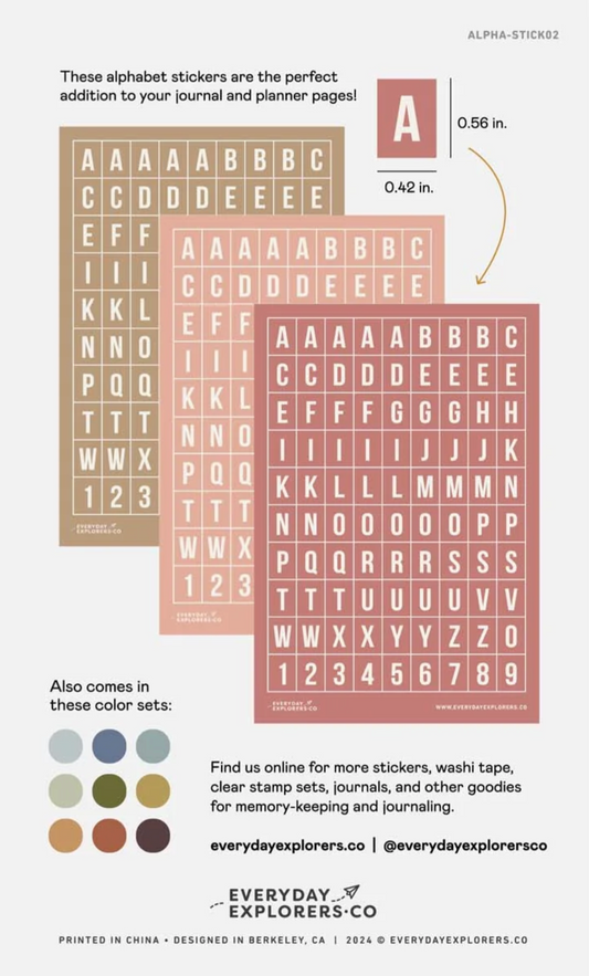 Everyday Explorers Co - Sakura Season - Alphabet Sticker Sheets
