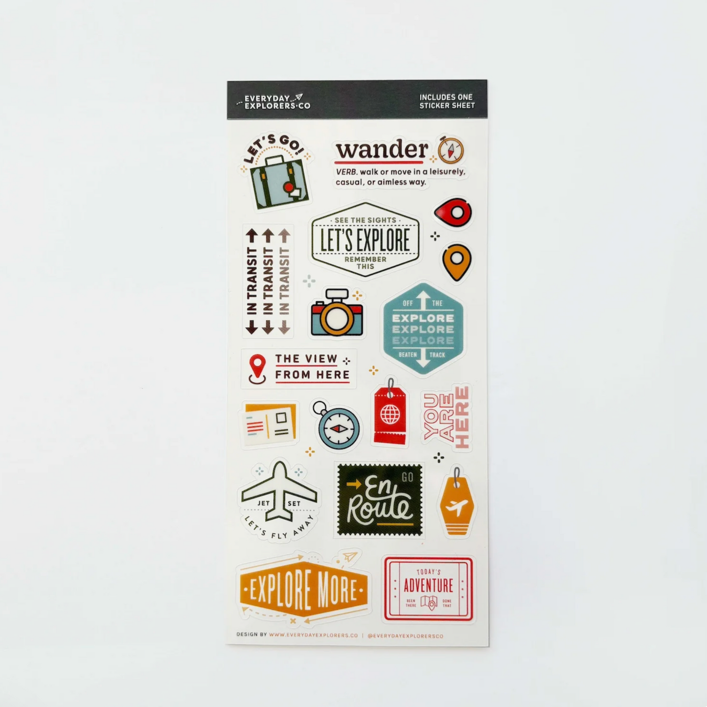 Everyday Explorers Co - Wander - Clear Sticker Sheet