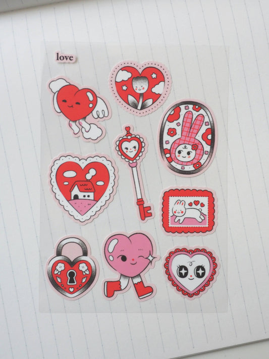 natamori - Love - Sticker Sheet