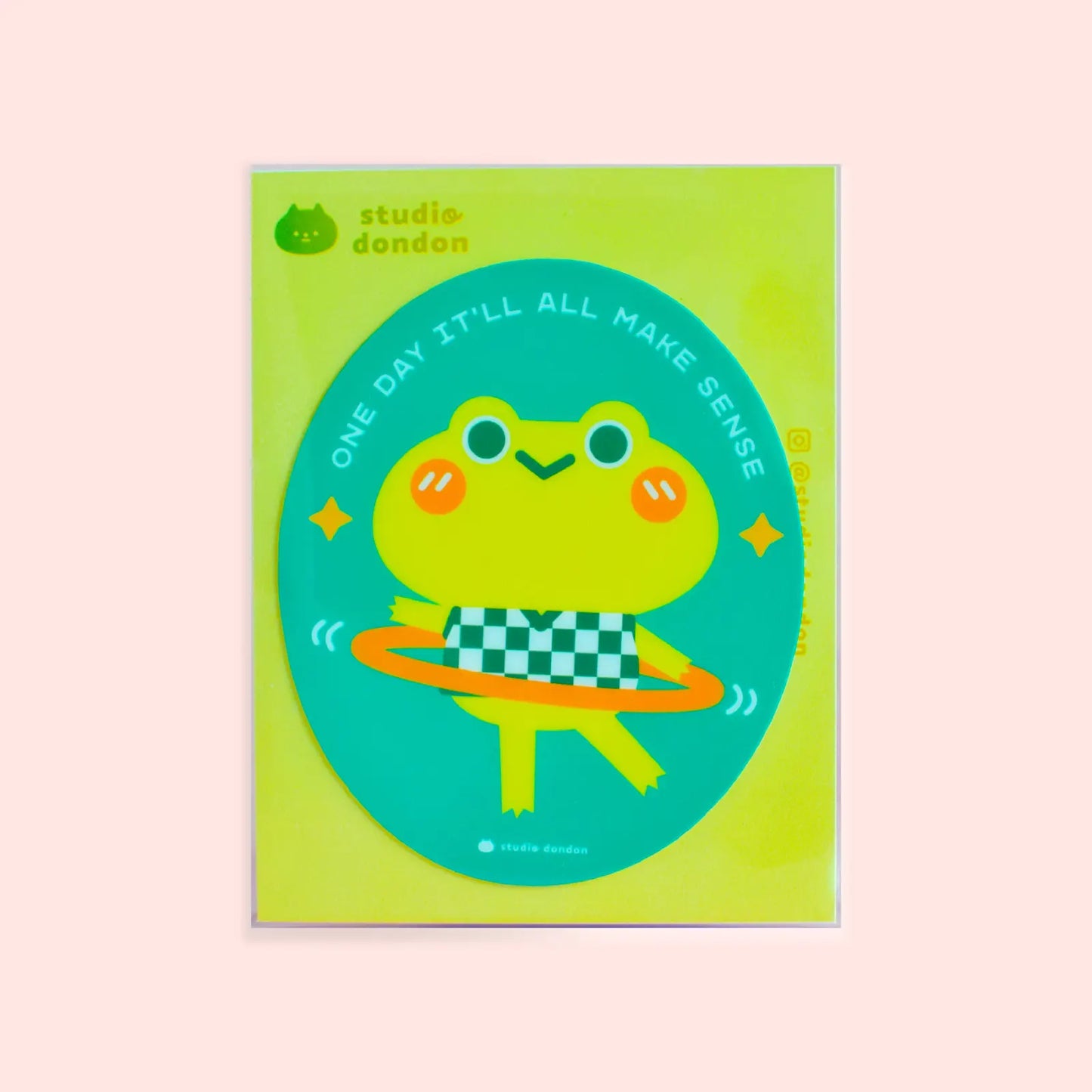 Studio DonDon - Frog Hula Hoop - Laptop Sticker