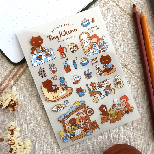 Tiny Kikimo - Coffee Corners - Sticker Sheet