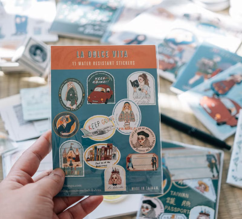 La Dolce Vita - Sweet Life Travel Agency Sticker Set