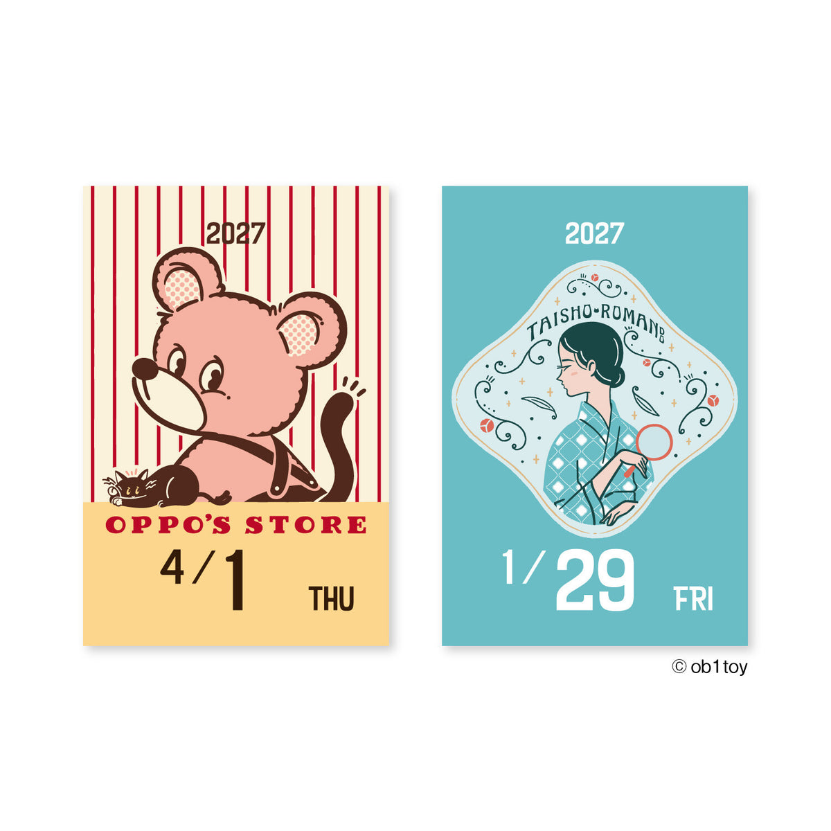 [PRE-ORDER] ob1toy 2027 - Mini Daily Tear-Away Calendar