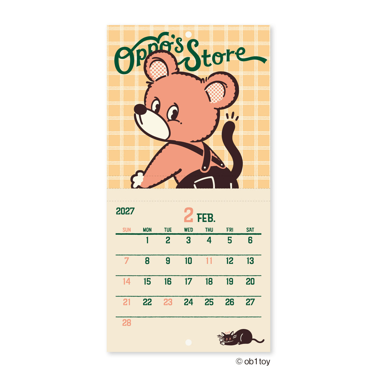 [PRE-ORDER] ob1toy - 2027 Mini Wall Hanging Calendar