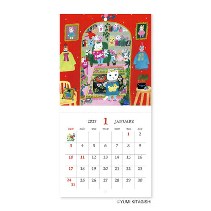 [PRE-ORDER] Yumi Kitagishi - 2027 Mini Wall Hanging Calendar