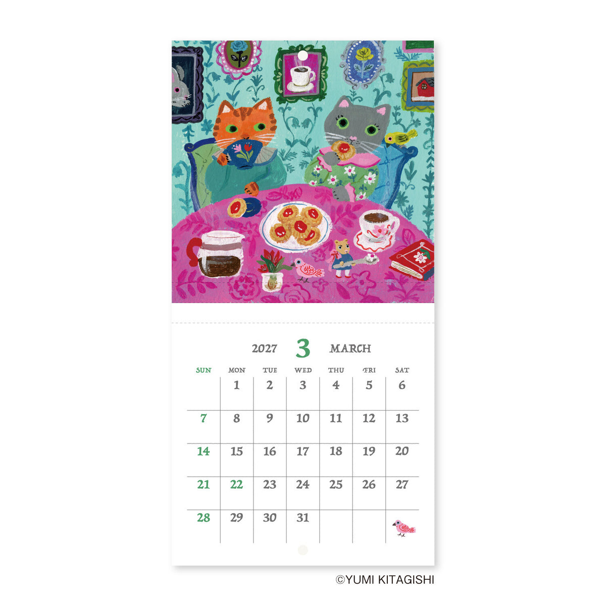 [PRE-ORDER] Yumi Kitagishi - 2027 Mini Wall Hanging Calendar