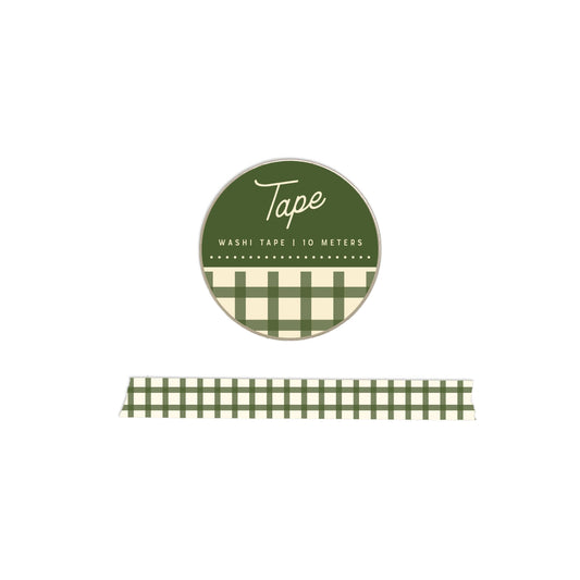 Rudd House Print Shop - Green Gingham Washi Tape
