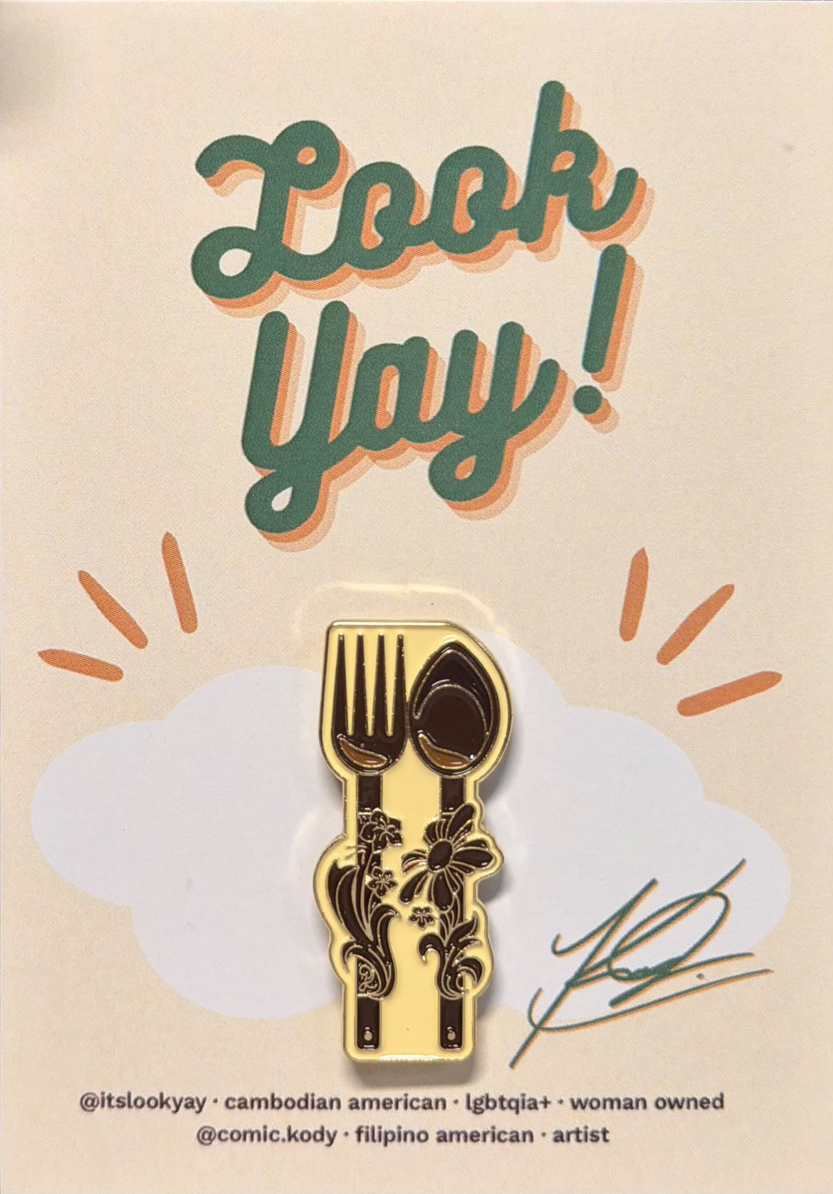 LOOK YAY! Kain Na. (Let's Eat Now) - Enamel Pin