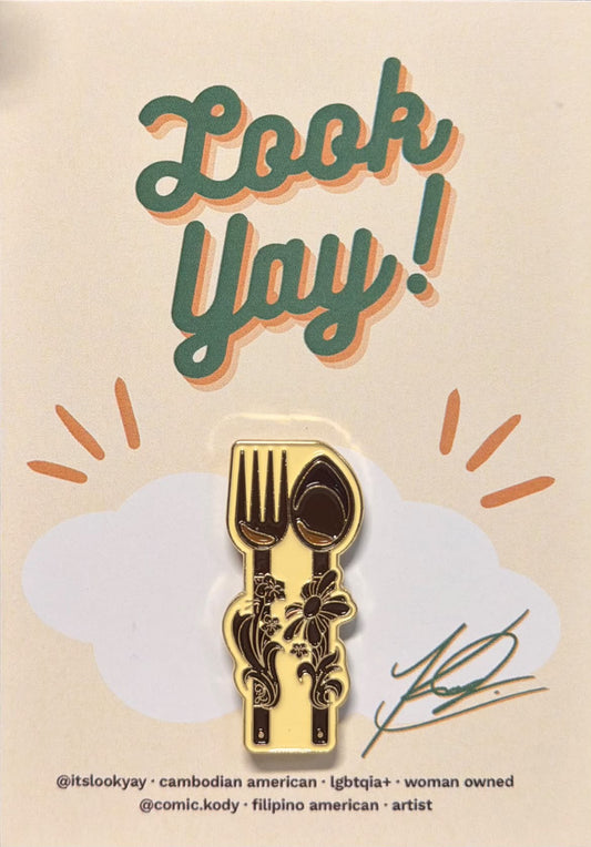 LOOK YAY! Kain Na. (Let's Eat Now) - Enamel Pin