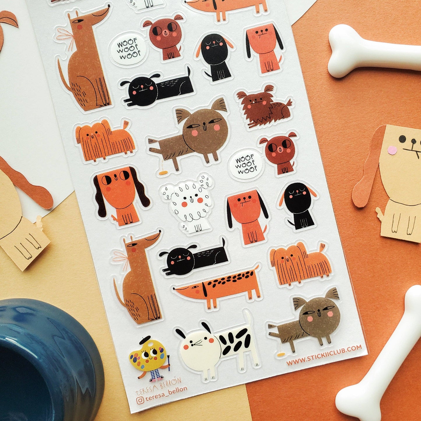 STICKII - Teresa Bellon - Pawfect Pups - Sticker Sheet