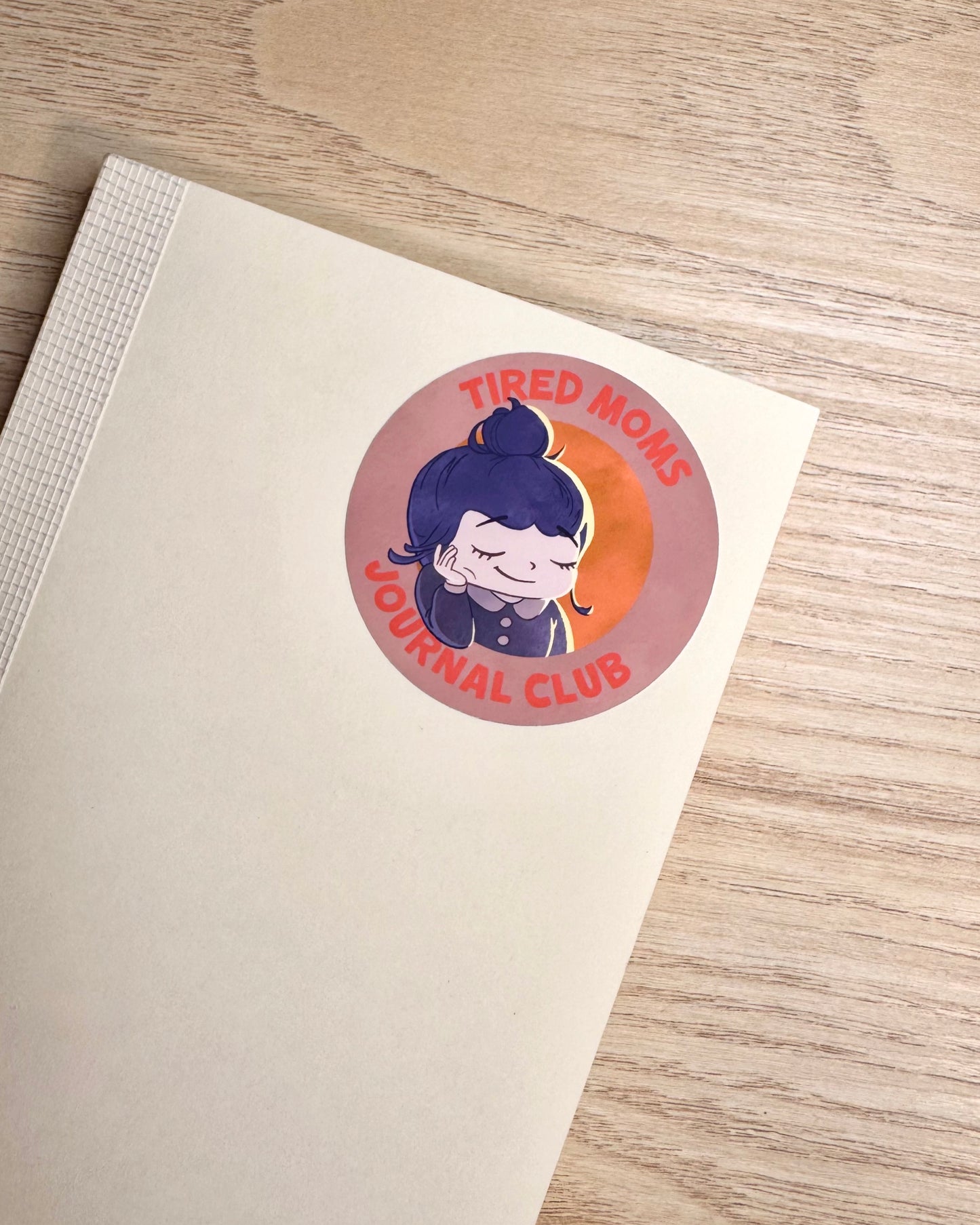 tired moms journal club - vinyl sticker