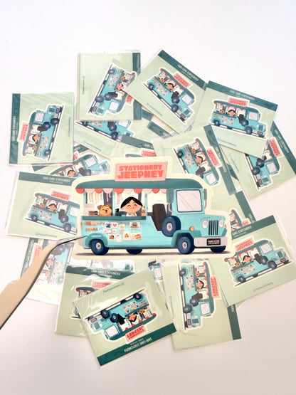 stationery jeepney - vinyl sticker