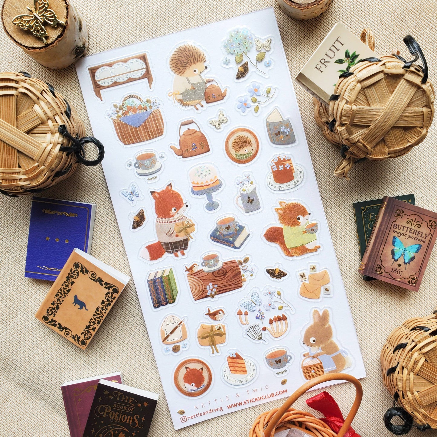 STICKII - Nettle & Twig - Sweet Forest Gatherings - Sticker Sheet
