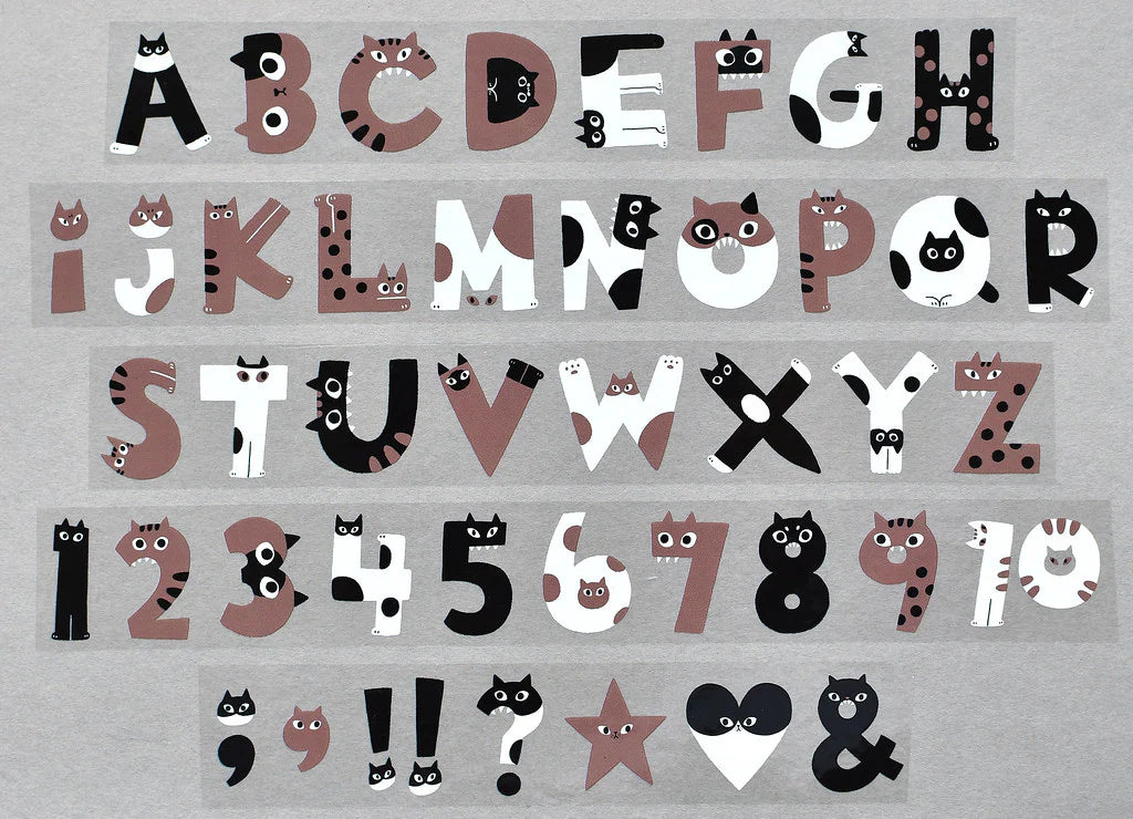 the cats SESAME & PEANUT - Alphacats - PET Tape