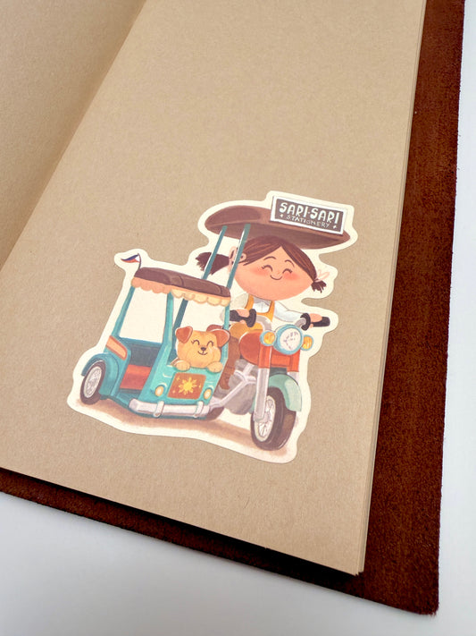 sari-sari stationery - tricycle besties - vinyl sticker
