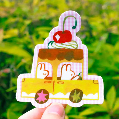 Odd Rabbits - Pudding Car - Vinyl Sticker