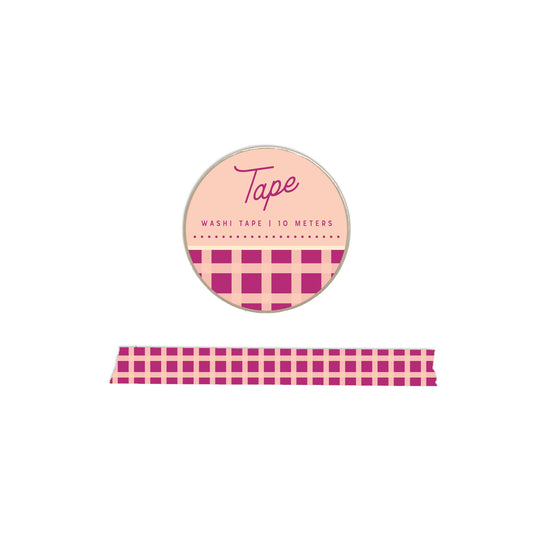 Ruff House Print Shop - Pink Gingham - Washi Tape