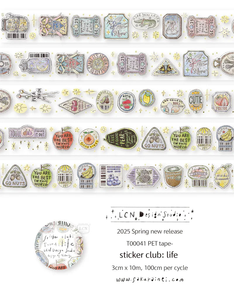 LCN Design Studio - Sticker Club - Life - PET Tape