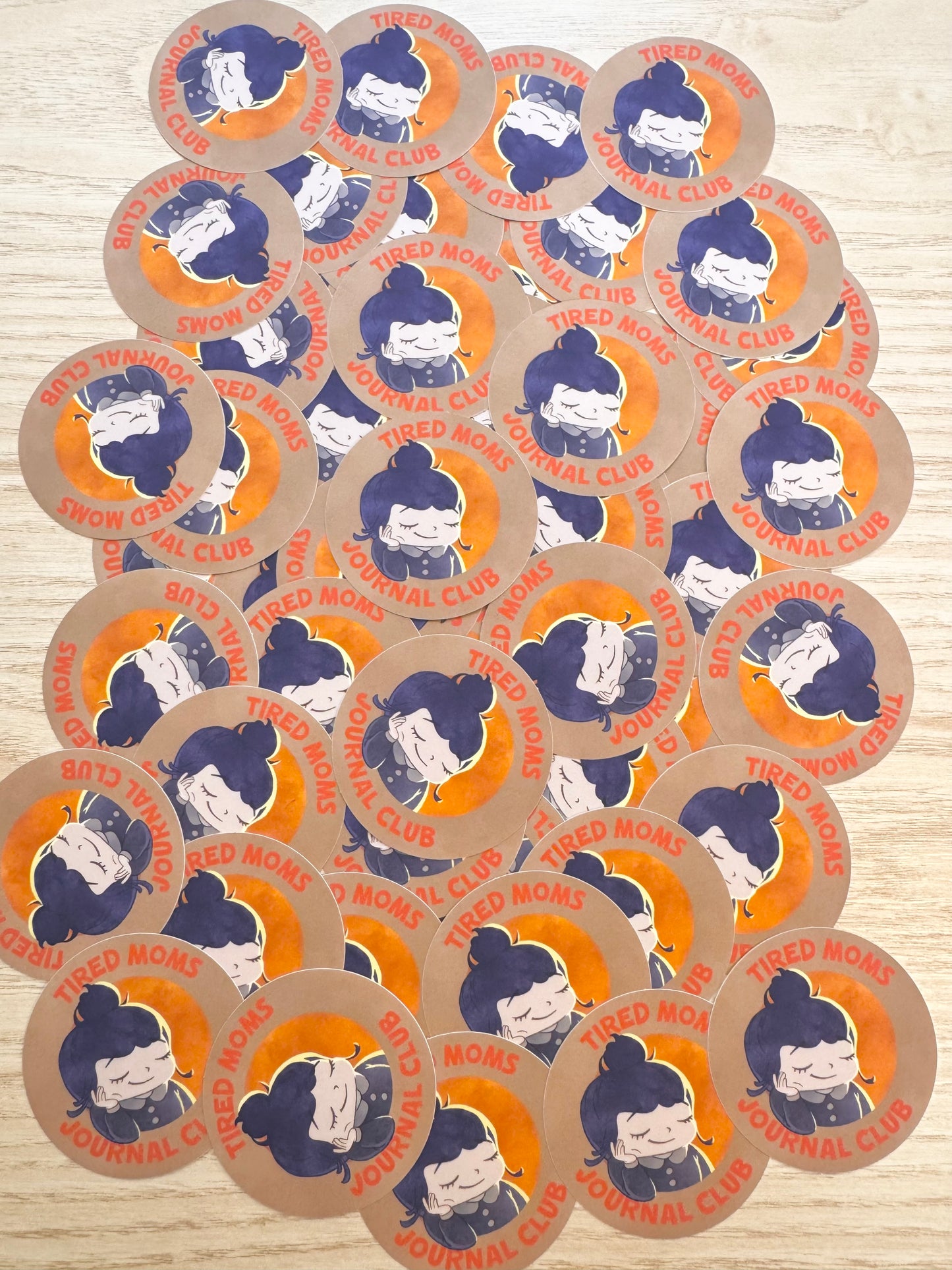 tired moms journal club - vinyl sticker