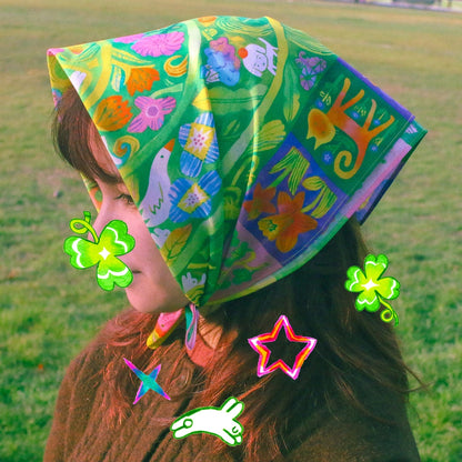Odd Rabbits - Meet Me in the Garden - Cotton Bandana