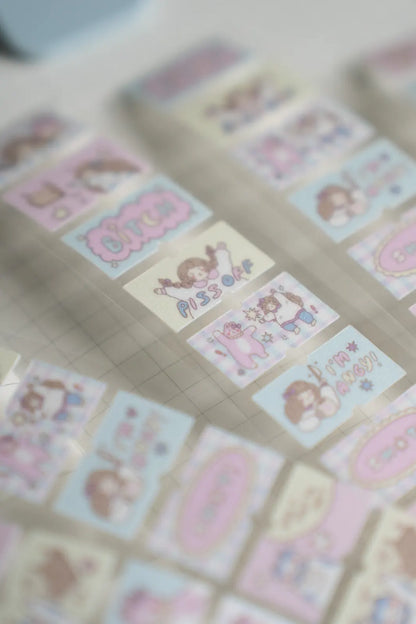 Sho Little Happiness x Artsy Jadey - Angry Besties - Label Stickers