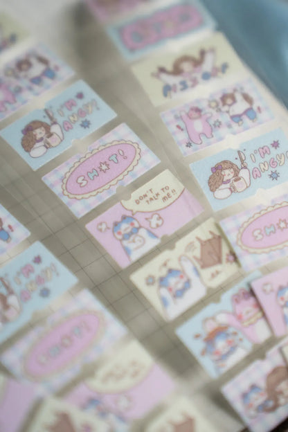 Sho Little Happiness x Artsy Jadey - Angry Besties - Label Stickers