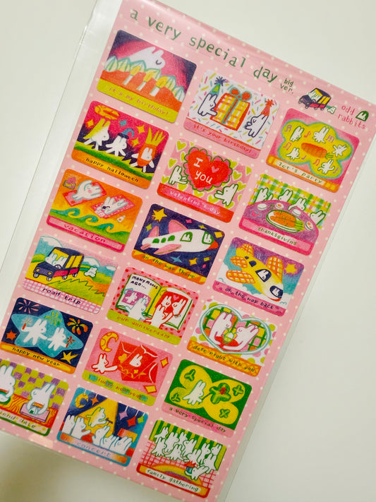 Odd Rabbits - A Very Special Day - Sticker Sheet