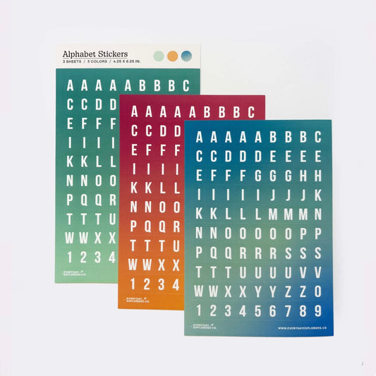 Everyday Explorers Co - Summertime - Alphabet Sticker Sheets