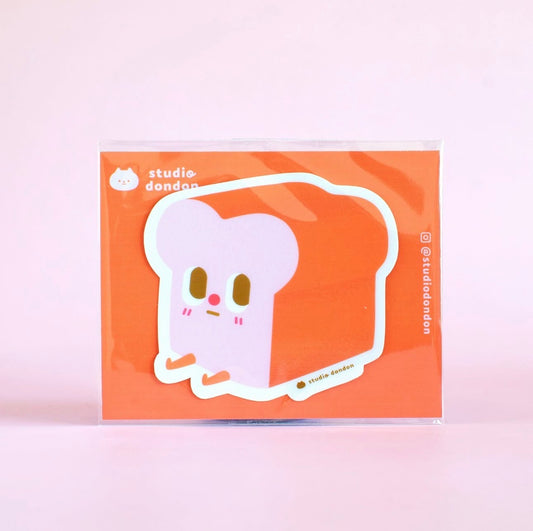 Studio DonDon - Loaf Bread Sitting - Laptop Sticker