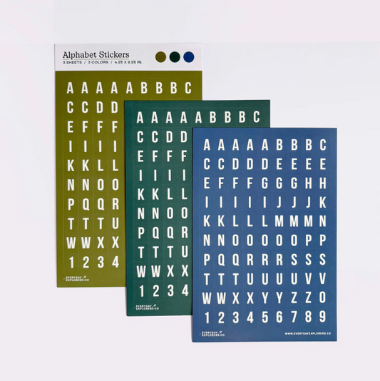 Everyday Explorers Co - Sea Breeze - Alphabet Sticker Sheets