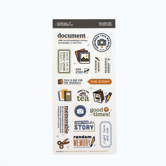 Everyday Explorers Co - Documented - Clear Sticker Sheet