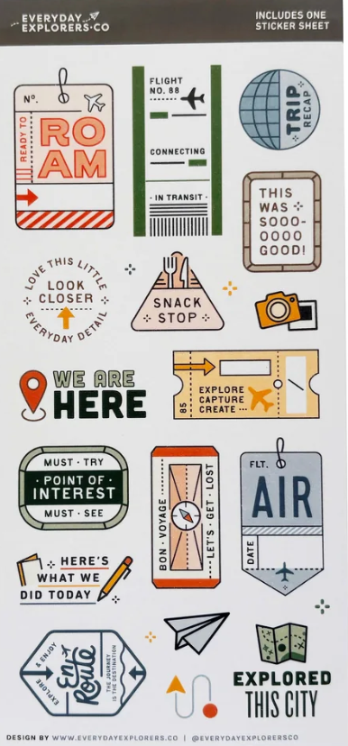 Everyday Explorers Co - Roam - Washi Sticker Sheet (Copy)