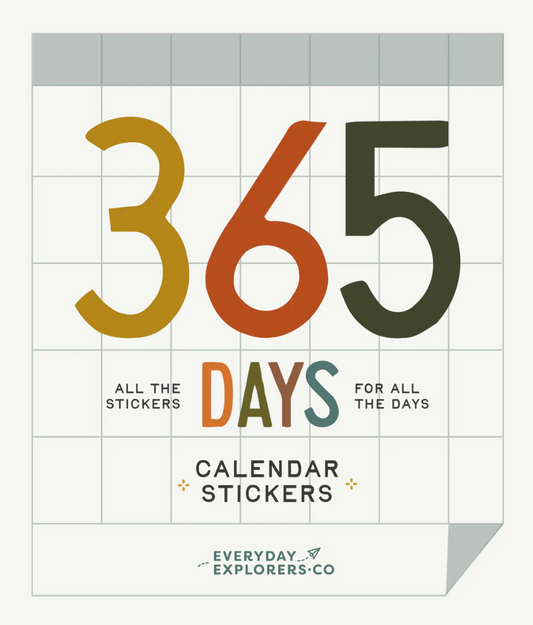 Everyday Explorers Co - 365 Days - Calendar Sticker Book - (Neutral Colors)
