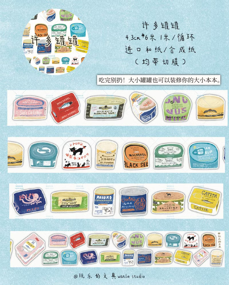 Wanle Studio - Many Cans - Washi Tape