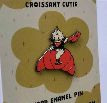 Molly Illustration - Croissant Cutie Enamel Pin