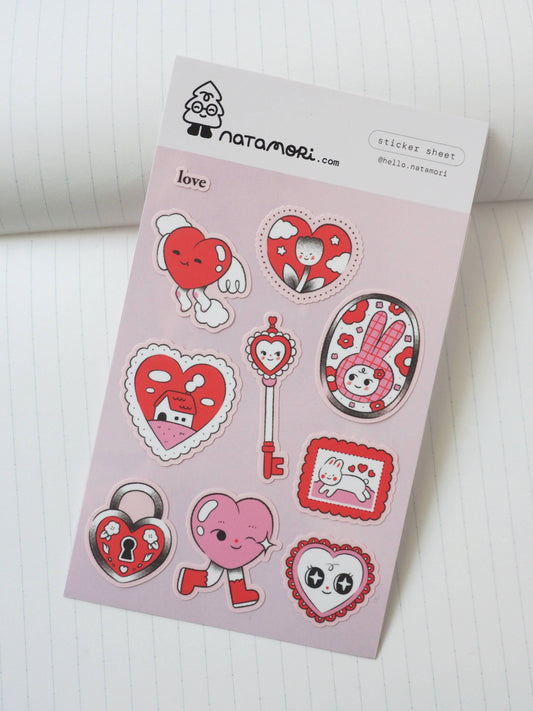 natamori - Love - Sticker Sheet