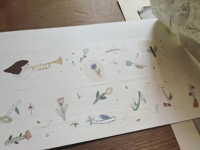 Avocadomori - Trumpet Number - Washi Tape