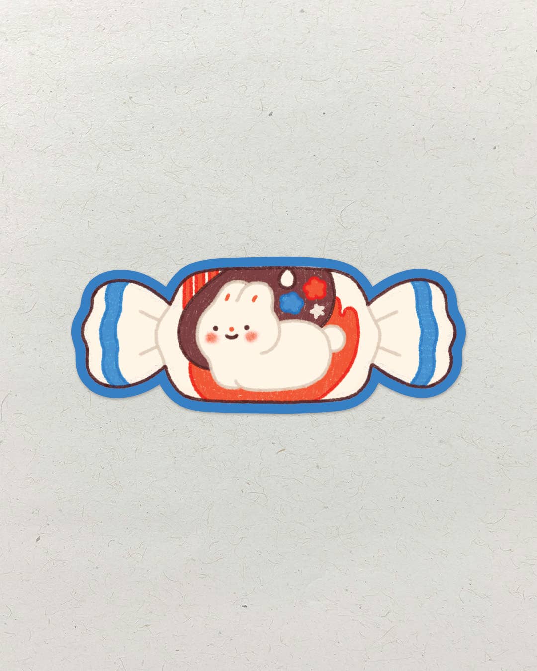 natamori - White Rabbit - Vinyl Sticker
