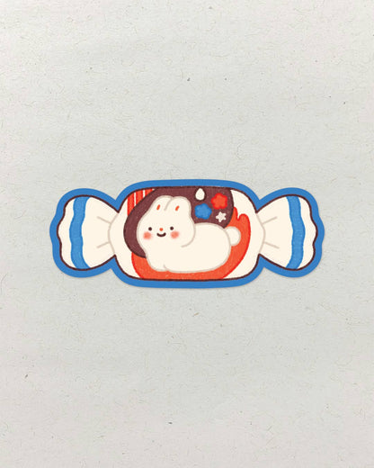 natamori - White Rabbit - Vinyl Sticker