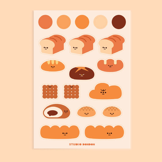 Studio DonDon - Cute Bread - Sticker Sheet