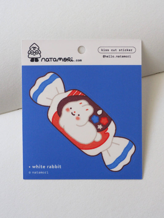 natamori - White Rabbit - Vinyl Sticker