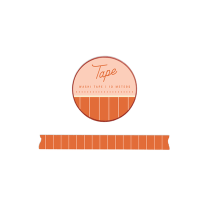 Ruff House Print Shop - Orange Lined Washi - Tape