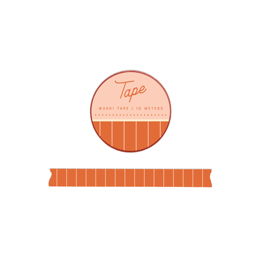 Ruff House Print Shop - Orange Lined Washi - Tape