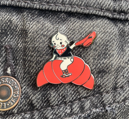 Molly Illustration - Croissant Cutie Enamel Pin