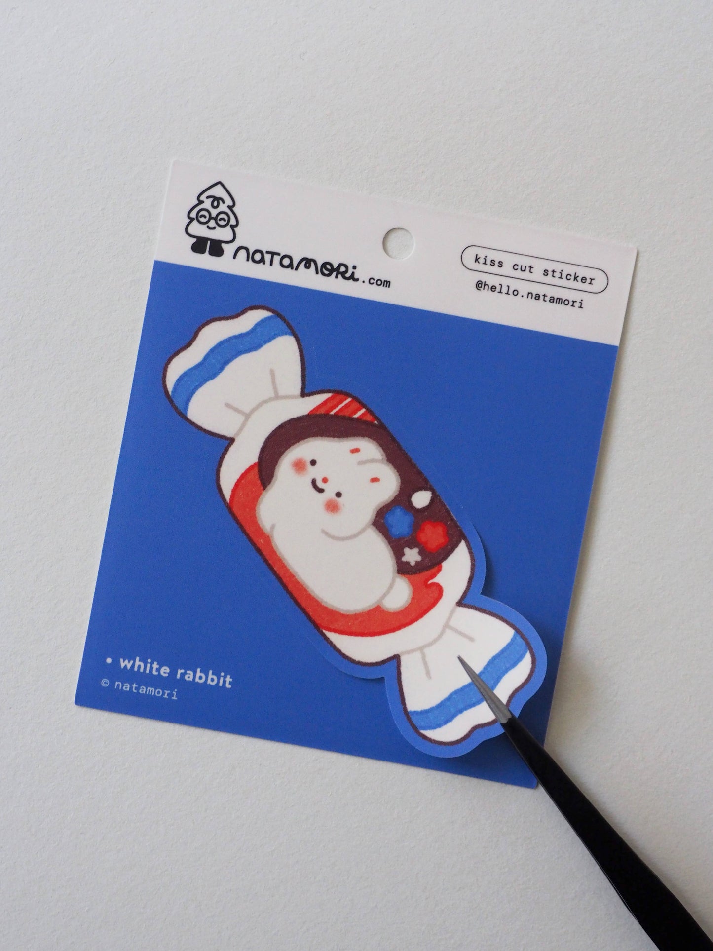 natamori - White Rabbit - Vinyl Sticker